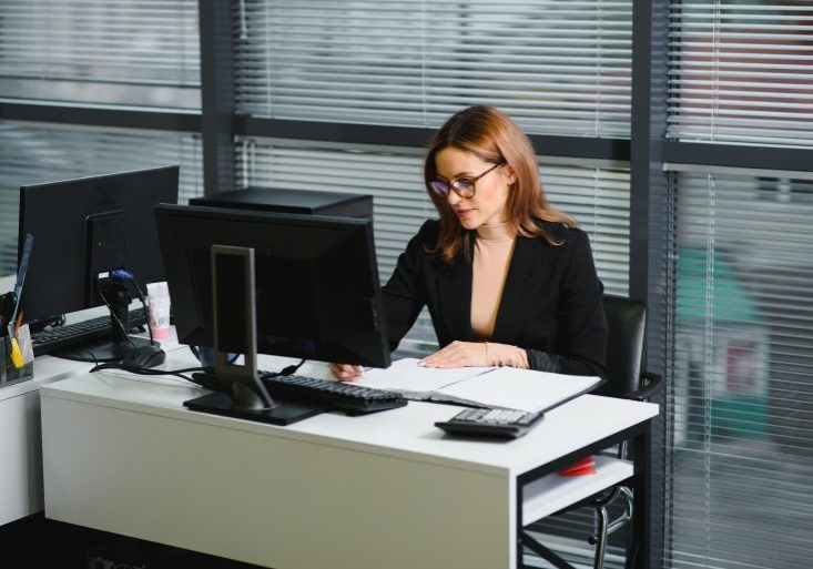 Start up of enterprise, women leader the new company self-confident